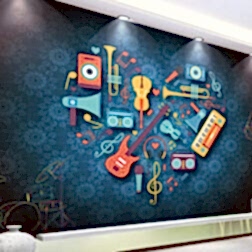 Müzik Temalı Müzik Enstrümanları Duvar Kağıdı 7 BH MU0006 M