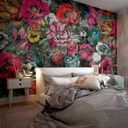 Rengarenk Gül Desenli Duvar Kağıdı 2 DK0985