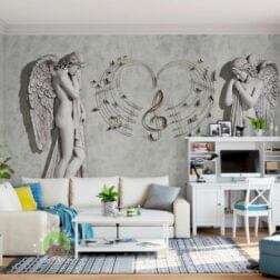 Kanatlı Roma Dönemi Mitolojik Heykeller Duvar Kağıdı 4 DK9781