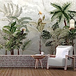 Tropikal Yağmur Ormanları Ağaçları Duvar Kağıdı 4 DK9857