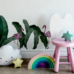 Muz Yaprak Uzun FlamiNgo Duvar Stickeri 6 OU ST 000016 1