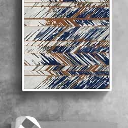 Sanatsal Şerit Çizgileri Kanvas Tablo 7 KT0232