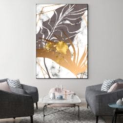 Yaprak Desenli Modern Kanvas Tablo 9 KT0289