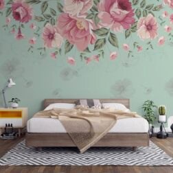 Salkım Büyük Suluboya Pembe Güller Duvar Kağıdı 5 977 Medium