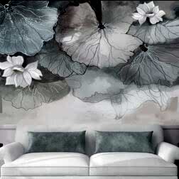 Damarlı Soyut Görünüm Yapraklar Duvar Kağıdı 6 DK0931