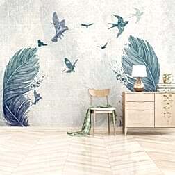 Tüyler ve Uçan Kuşlar Arka Plan Duvar Kağıdı 5 il fullxfull.2098396210 59kk