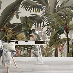 Tropikal Orman Bitkileri ve Papağanlar Çiçek Duvar Kağıdı 7 il fullxfull.2262875126 1ai2