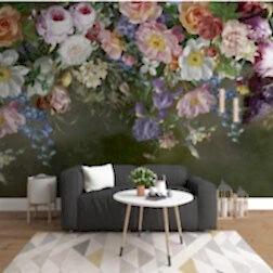 Renkli Bahçe Çiçekleri Koyu Arka Plan Duvar Kağıdı 6 il fullxfull.2264398668 itu1