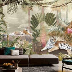 Kaplanlar Papağanlar Tropik Bitkiler Çiçekler Duvar Kağıdı 9 il fullxfull.2266850215 55sb