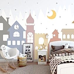 Hilal Ay Yıldız Bulutlar Renkli Duvar Kağıdı 4 il fullxfull.2362872260 qnof