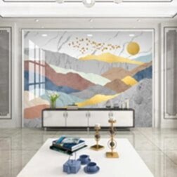 Renkli Dağlar Kuşlar Güneş Sanatsal Duvar Kağıdı 2 il fullxfull.2434735084 iro8