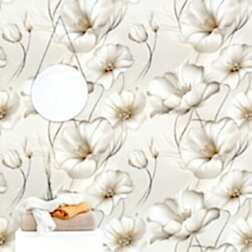Zarif Fildişi Çiçek Duvar Kağıdı