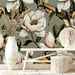 Zarif Manolya Çiçek Duvar Kağıdı