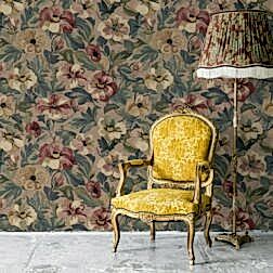 Çiçekli Goblen Duvar Kağıdı