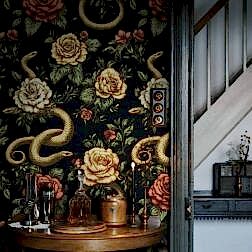 Yılan Bahçesi Çiçekli Duvar Kağıdı