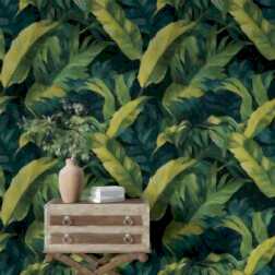 Tropikal Muz Yaprağı Duvar Kağıdı