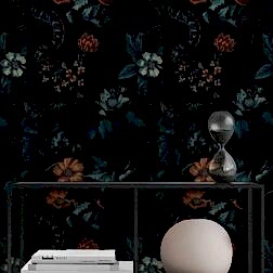 Egzotik Çiçek ve Yılan Duvar Kağıdı