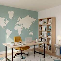 Eğitici Dünya Haritası Duvar Kağıdı Modern Tasarım